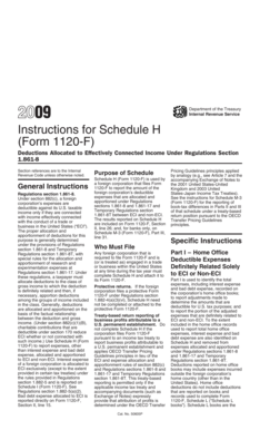 Instructions for Schedule H (Form 1120-F)
