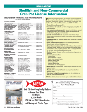 New Jersey Non-Commercial Crab Pot License Application