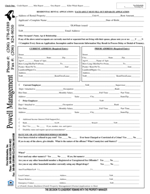 Residential Rental Application