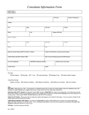 Consultant Information Form