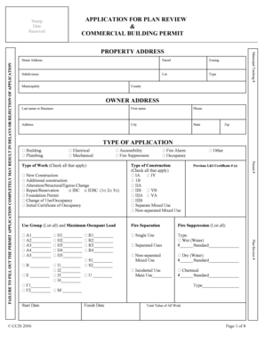 Commercial Building Permit Application