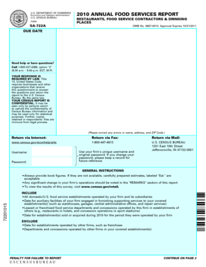 2010 Annual Food Services Report