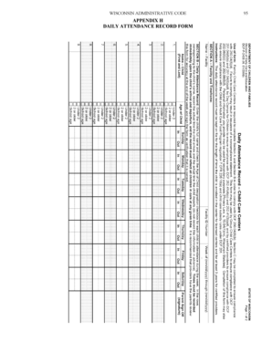 Absentee record - APPENDIX H DAILY ATTENDANCE RECORD FORM - dcf wisconsin