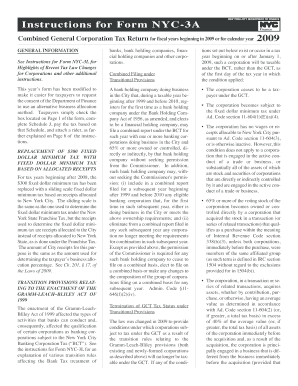 New York City General Corporation Tax Return