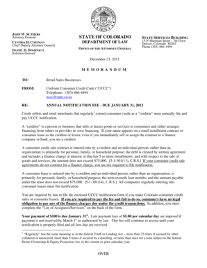 Colorado Retail Sales Notification Form