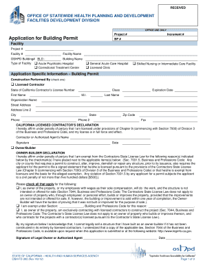California Building Permit Application