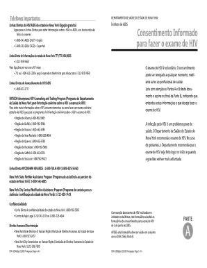 Formulário de Consentimento para Exame de HIV