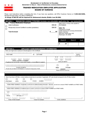 Trained Medication Employee Application