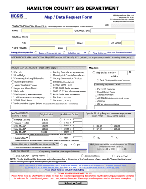 Hamilton County Map Data Request Form