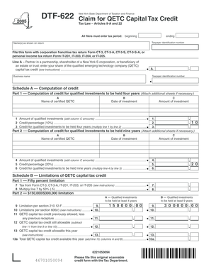 New York QETC Capital Tax Credit Claim Form