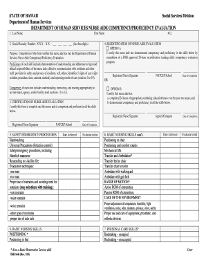 Hawaii Nurse Aide Competency Evaluation