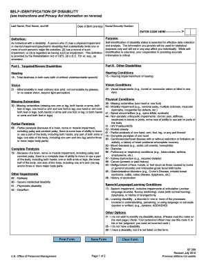 Self-Identification of Disability Form