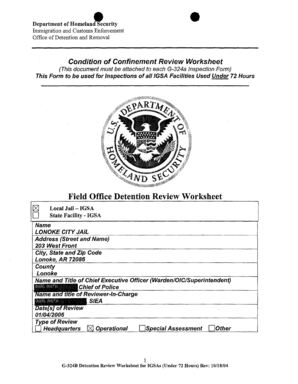 G-324B Detention Review Worksheet