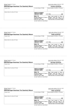Michigan Business Tax Quarterly Return