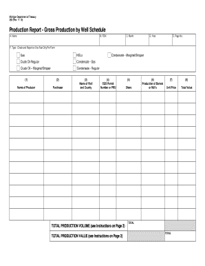 Michigan Production Report Form 383