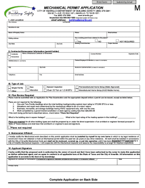 Mechanical Permit Application