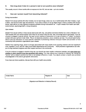 HIV Post-Test Counseling Form