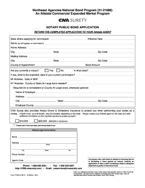 Notary Public Bond Application