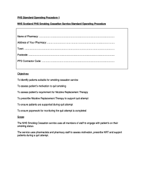 PHS Standard Operating Procedure 1 NHS Scotland PHS Smoking ...