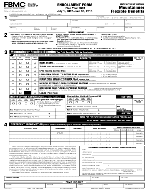 West Virginia Employee Benefits Enrollment Form