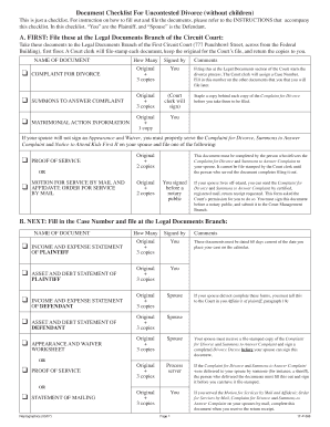 Hawaii Uncontested Divorce Packet Without Children