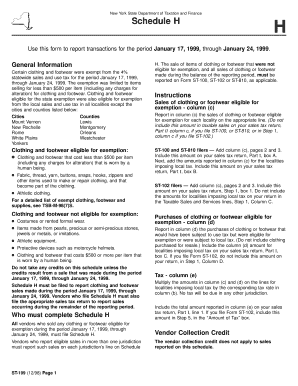 New York State Schedule H H Tax Form
