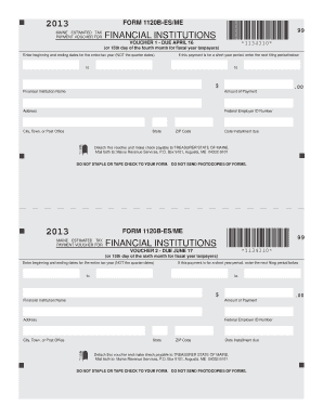 Maine Estimated Tax Payment Voucher for Financial Institutions