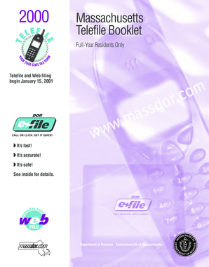 2000 Massachusetts Telefile Booklet