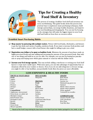 Food inventory sheet pdf - Tips for Creating a Healthy Food Shelf Inventory - minneapolismn