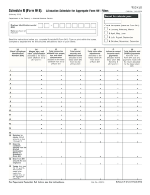 Schedule R Form 941 Allocation Schedule