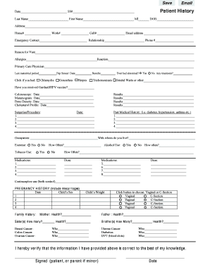 Patient History Form