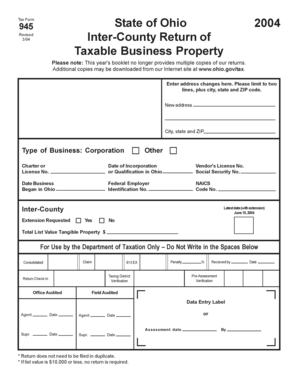 Ohio Form 945