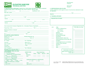 Elevator Permit Application