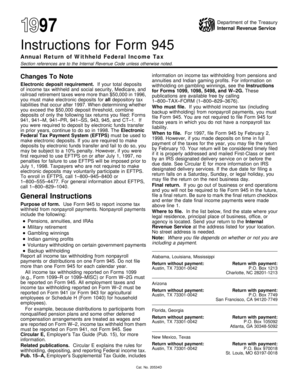 Form 945 Instructions