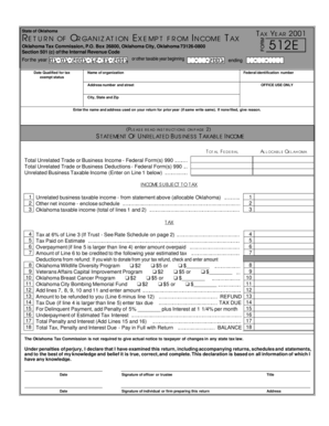 Oklahoma Organization Exempt Income Tax Return