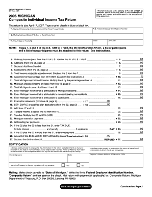 Michigan Composite Individual Income Tax Return