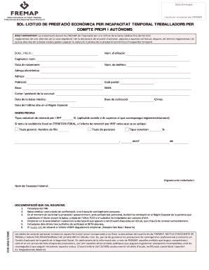 Temporary Incapacity Economic Benefit Application