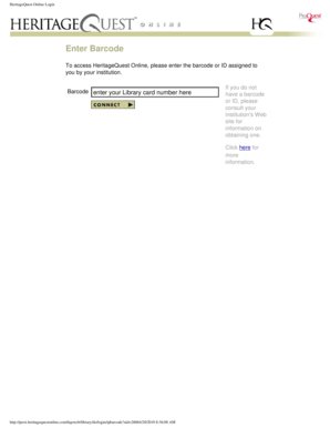 HeritageQuest Online Login