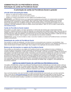 Solicitação do cartão da Previdência Social