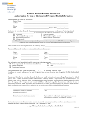 Medical Records Release Authorization