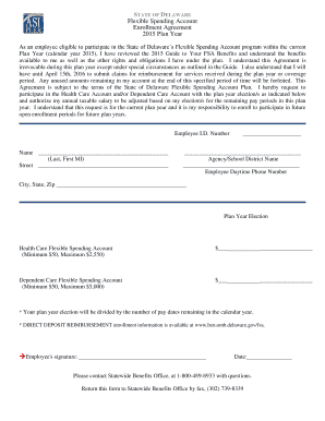 Delaware Flexible Spending Account Enrollment Agreement