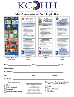 Visor Communication Card Application