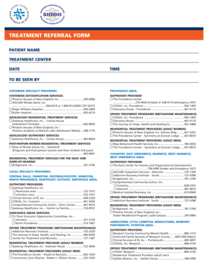Treatment Referral Form