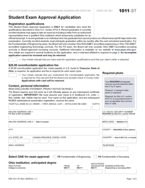 Ohio Student Exam Approval Application