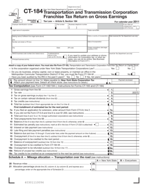 New York State Franchise Tax Return