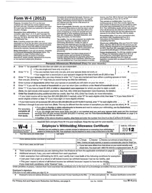 Form W-4 (2012)