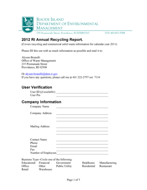 Rhode Island Annual Recycling Report