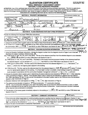 Elevation Certificate