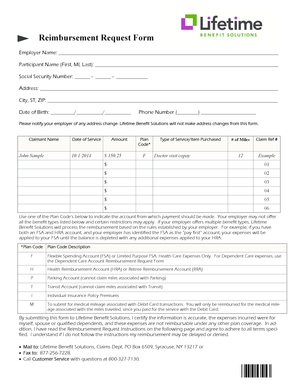 Reimbursement Request Form