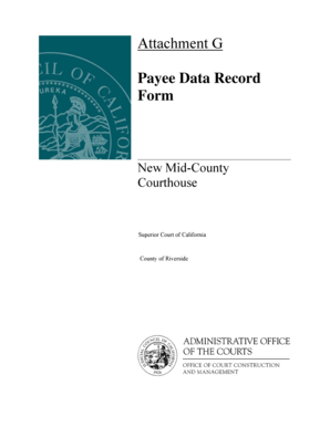 California Payee Data Record Form